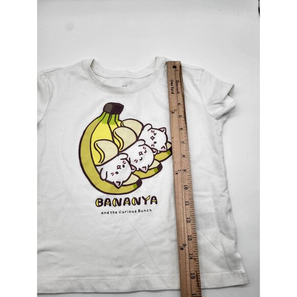 GAP Kids SZ Small 6/7 Bananya and the Curious Bunch Graphic T-shirt Off White - Picture 6 of 9